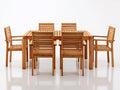 Set da pranzo da esterno-Legno-182 x 92 x 75 cm-Naturale-Stile classico