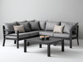 Divani da esterno-Alluminio-Tessuto-242 x 242 x 78 cm-Grigio-Antracite-Stile moderno