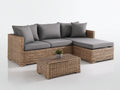 Divani da esterno-Rattan sintetico-Tessuto-238 x 168 x 81 cm-Naturale-Grigio scuro-Stile contemporaneo